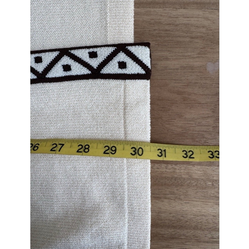 ST JOHN COLLECTION | Cream & Brown Cardigan M - Picture 9 of 10